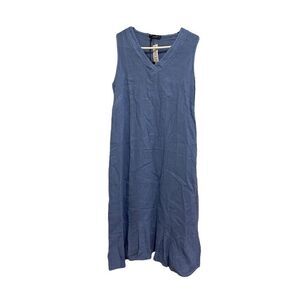 NWT - Francesca Bettini Periwinkle Blue Linen Midi Dress